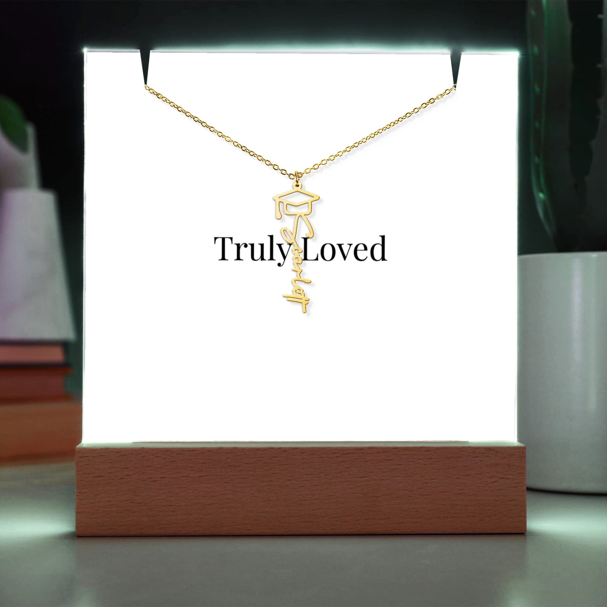 Keepsake Acrylic & Personalised Graduation Necklace | Luxury Gift for Her - BH Comfy Cozy