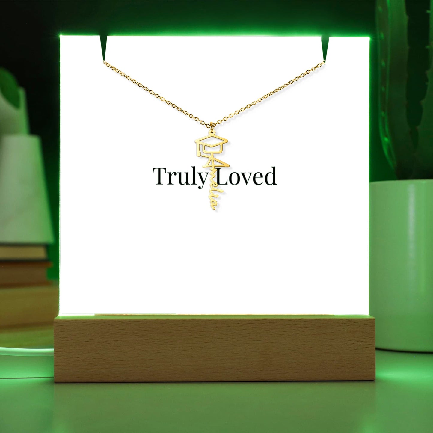 Keepsake Acrylic & Personalised Graduation Necklace | Luxury Gift for Her - BH Comfy Cozy