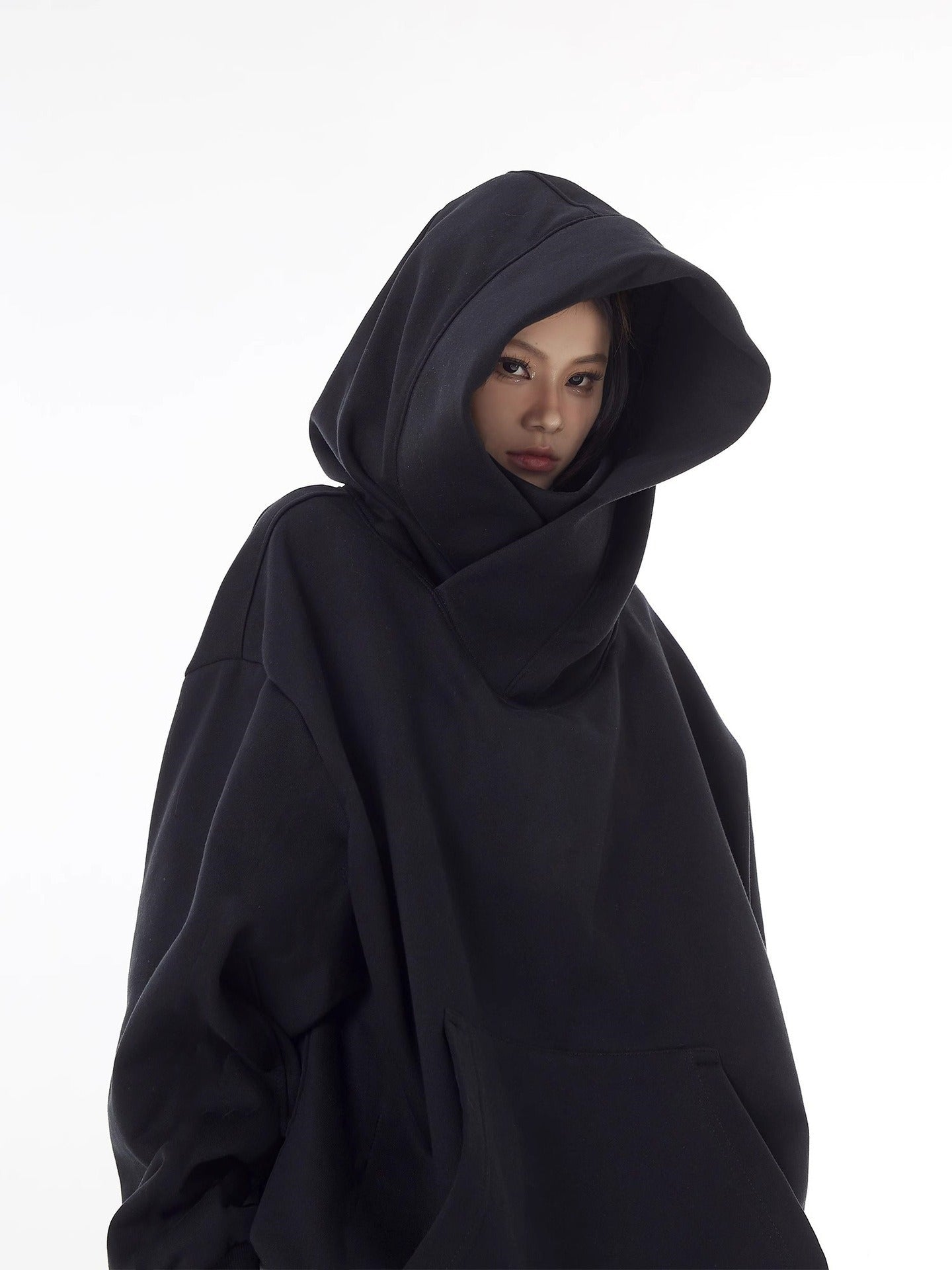 Loose High Collar Fleece Lined Hoodie - BH Comfy Cozy
