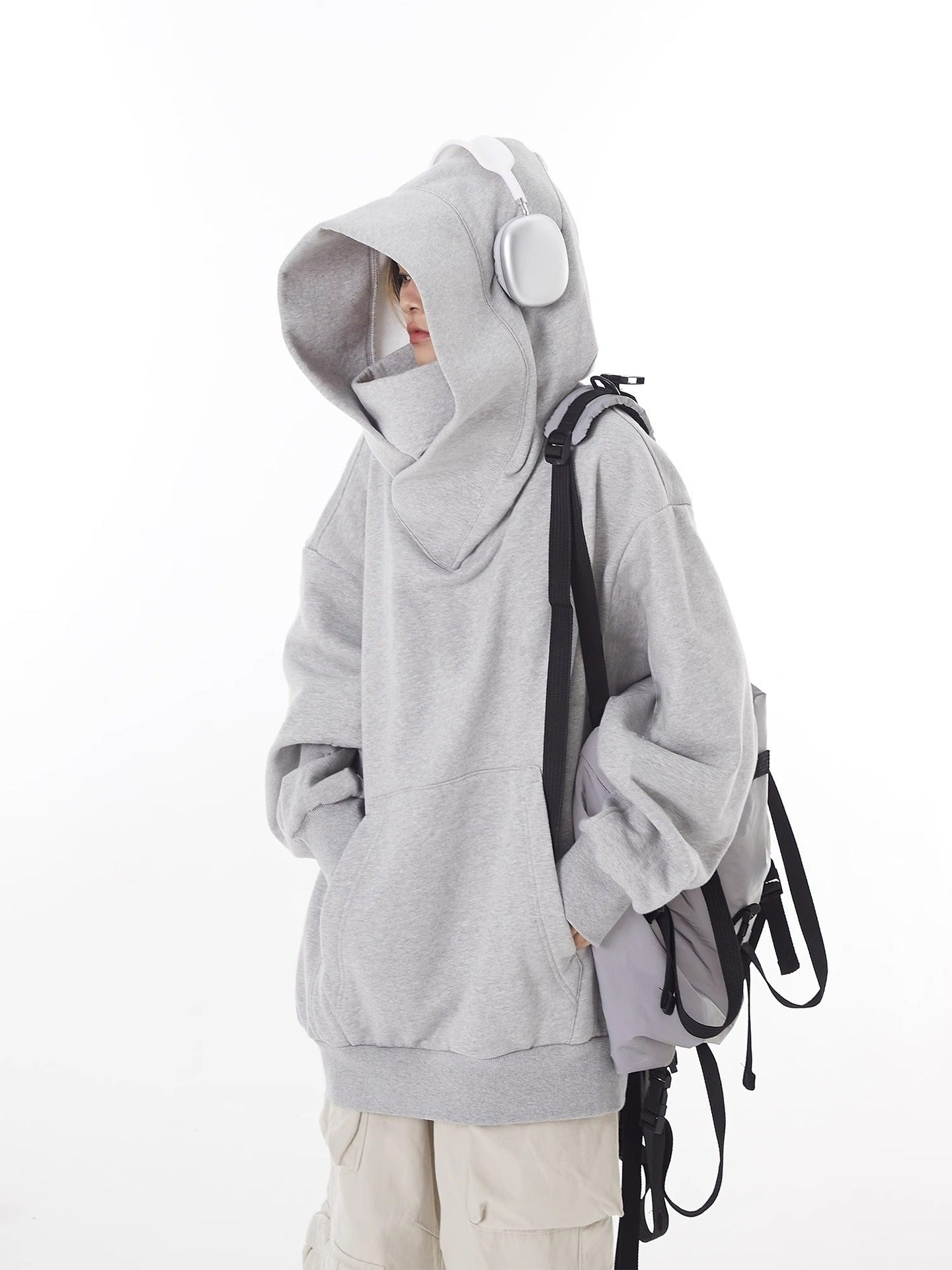Loose High Collar Fleece Lined Hoodie - BH Comfy Cozy