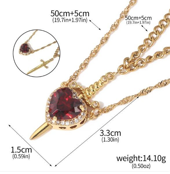 Love Dagger Necklace - BH Comfy Cozy