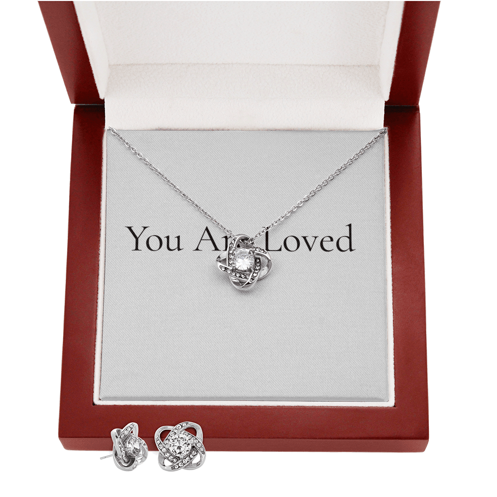 Love Knot Necklace & Earring Set | Luxury Gift for Her - BH Comfy Cozy