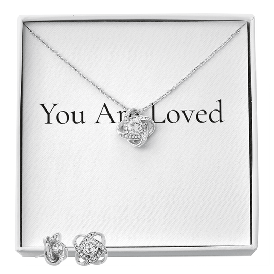 Love Knot Necklace & Earring Set | Luxury Gift for Her - BH Comfy Cozy
