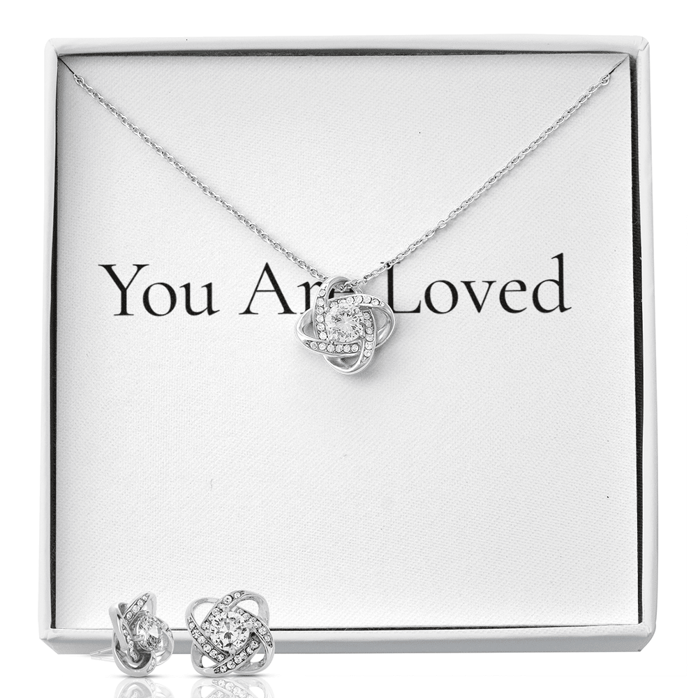 Love Knot Necklace & Earring Set | Luxury Gift for Her - BH Comfy Cozy