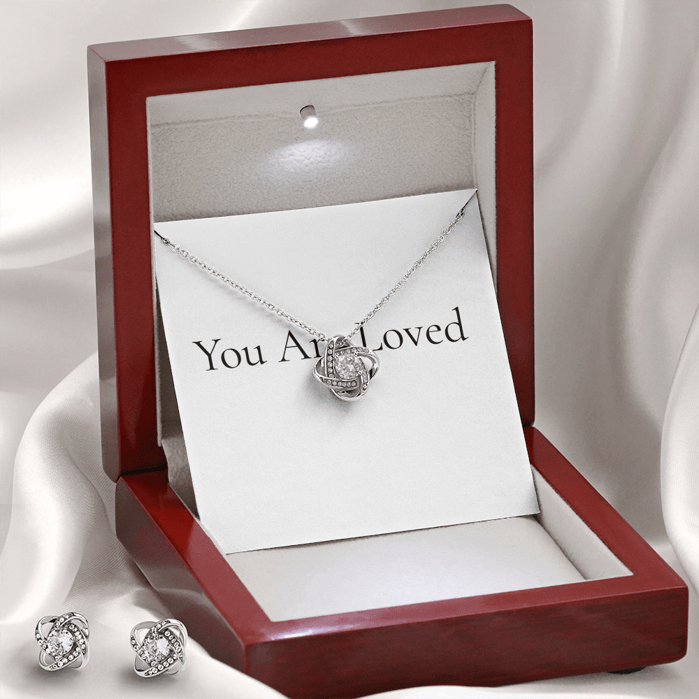 Love Knot Necklace & Earring Set | Luxury Gift for Her - BH Comfy Cozy