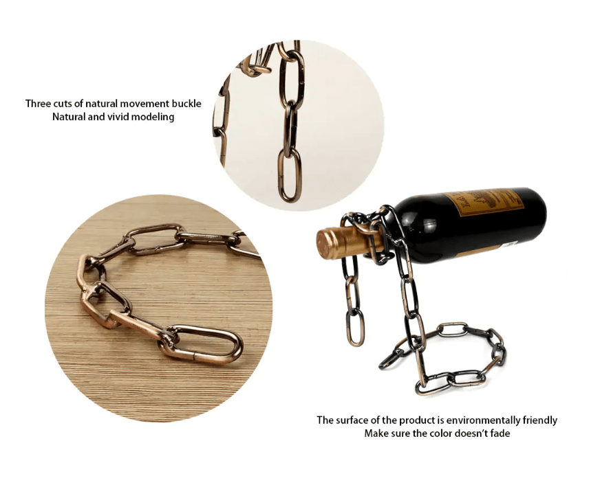 Magic Iron Chain Wine Bottle Holder - BH Comfy Cozy