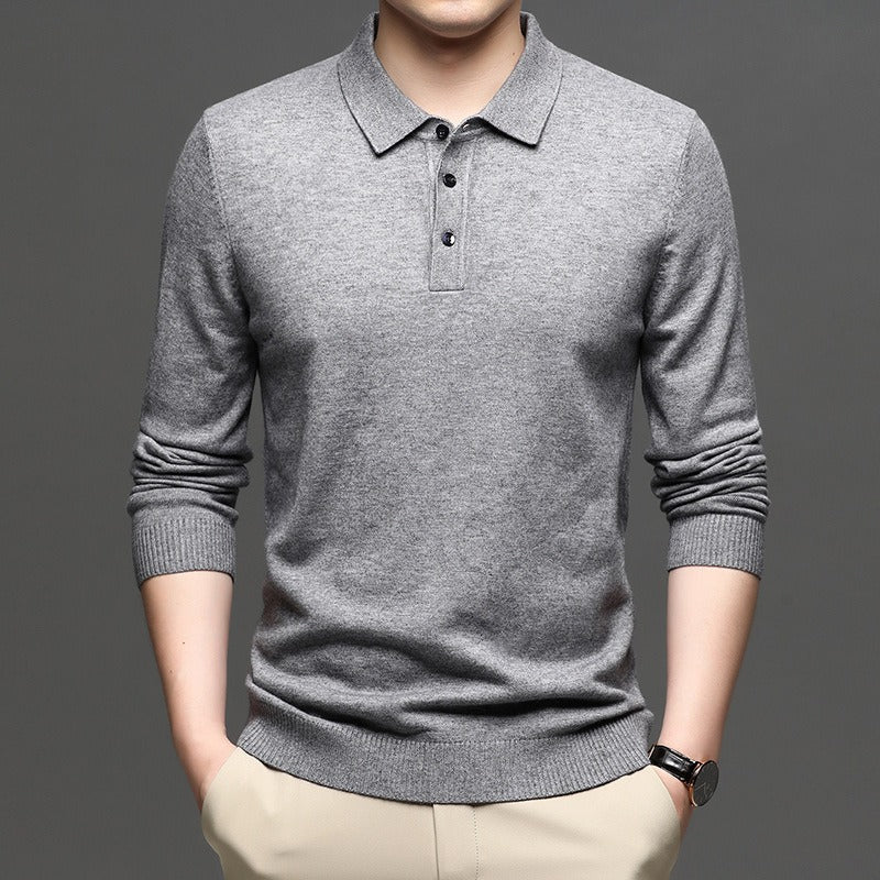 Men's Lapel Knit Pullover Sweater - BH Comfy Cozy