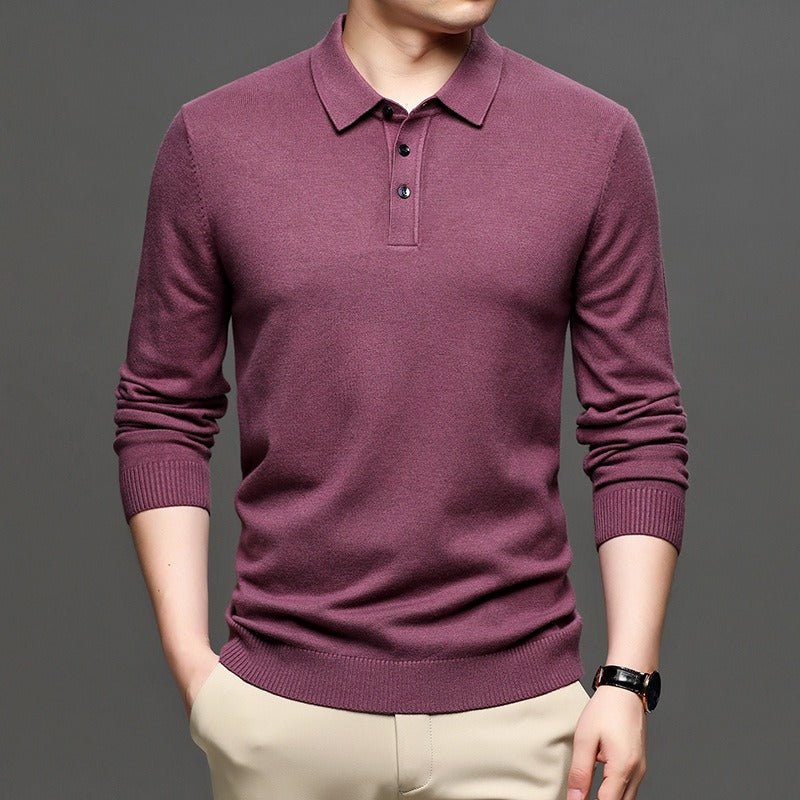 Men's Lapel Knit Pullover Sweater - BH Comfy Cozy