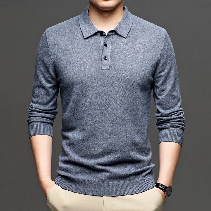 Men's Lapel Knit Pullover Sweater - BH Comfy Cozy