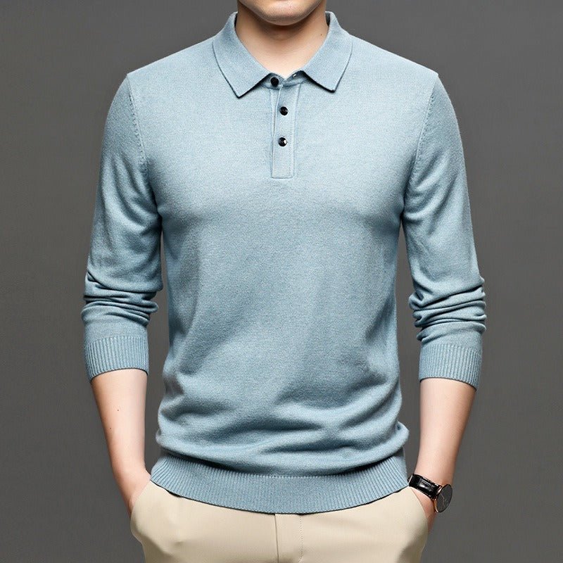 Men's Lapel Knit Pullover Sweater - BH Comfy Cozy