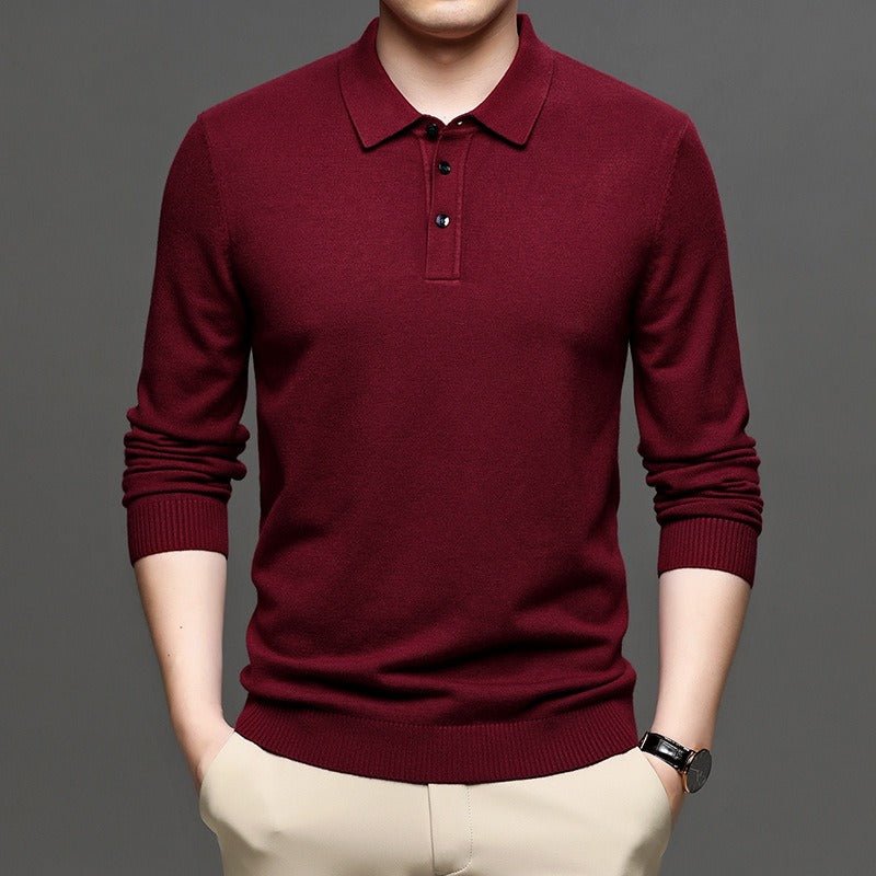 Men's Lapel Knit Pullover Sweater - BH Comfy Cozy