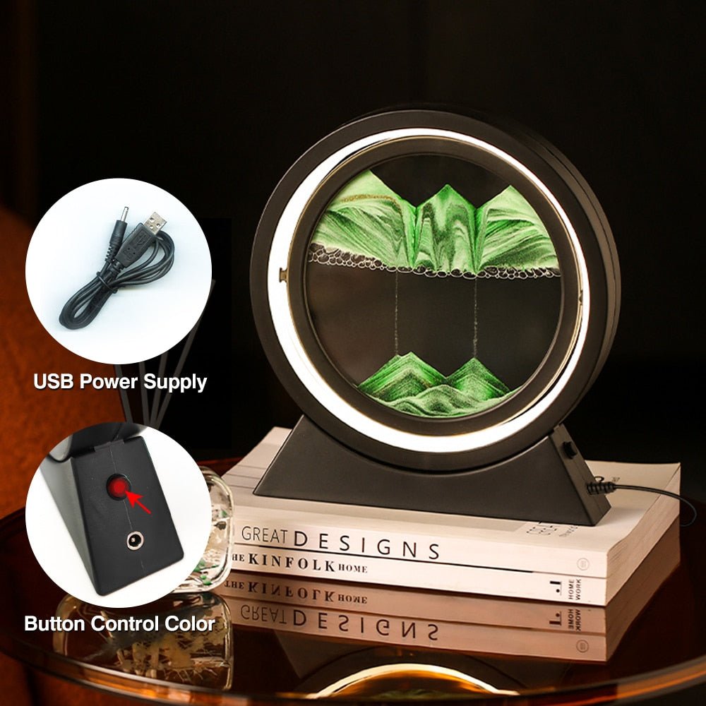 Moving Sand Art Landscape Table Lamp - BH Comfy Cozy