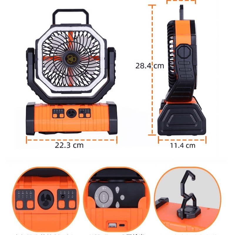Outdoor Household Power Bank LED Light Camping Fan - BH Comfy Cozy