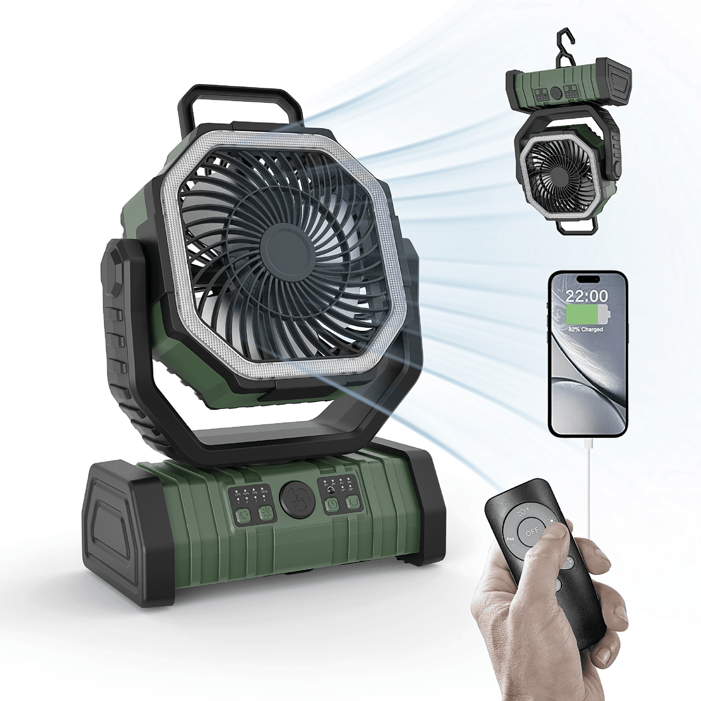 Outdoor Household Power Bank LED Light Camping Fan - BH Comfy Cozy