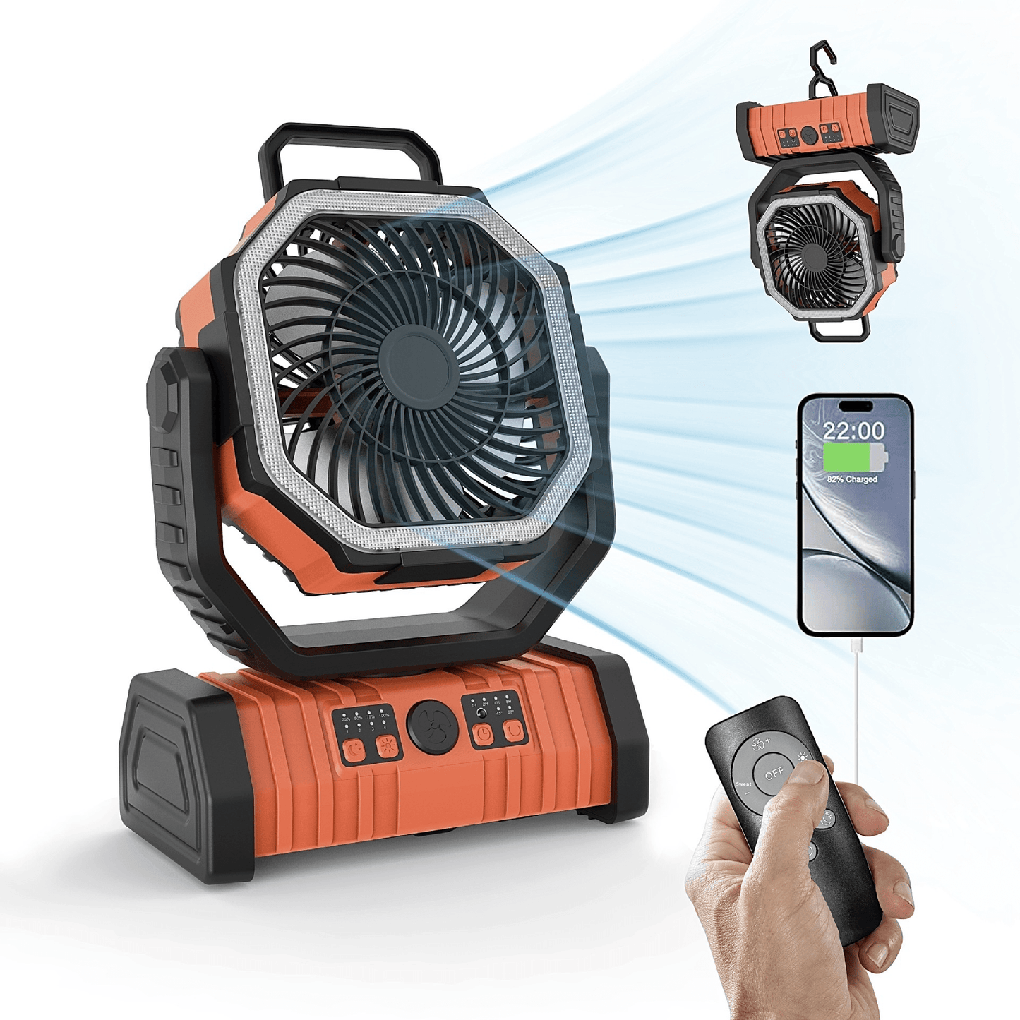 Outdoor Household Power Bank LED Light Camping Fan - BH Comfy Cozy