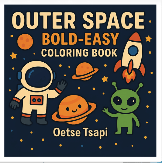Outer Space Coloring Book – Bold & Easy Designs for Adults & Teens - BH Comfy Cozy