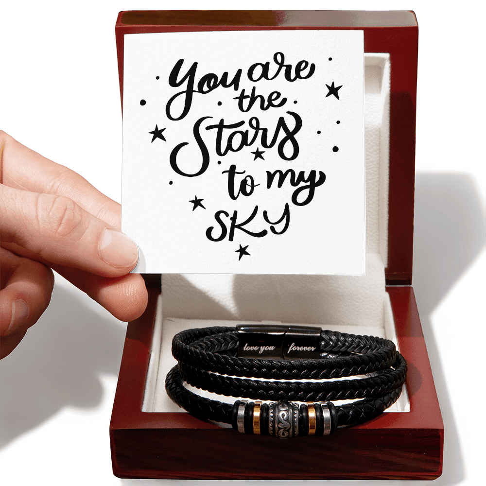 Personalised Engraved Leather Bracelet | Couples Gift - BH Comfy Cozy