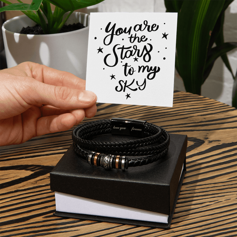 Personalised Engraved Leather Bracelet | Couples Gift - BH Comfy Cozy