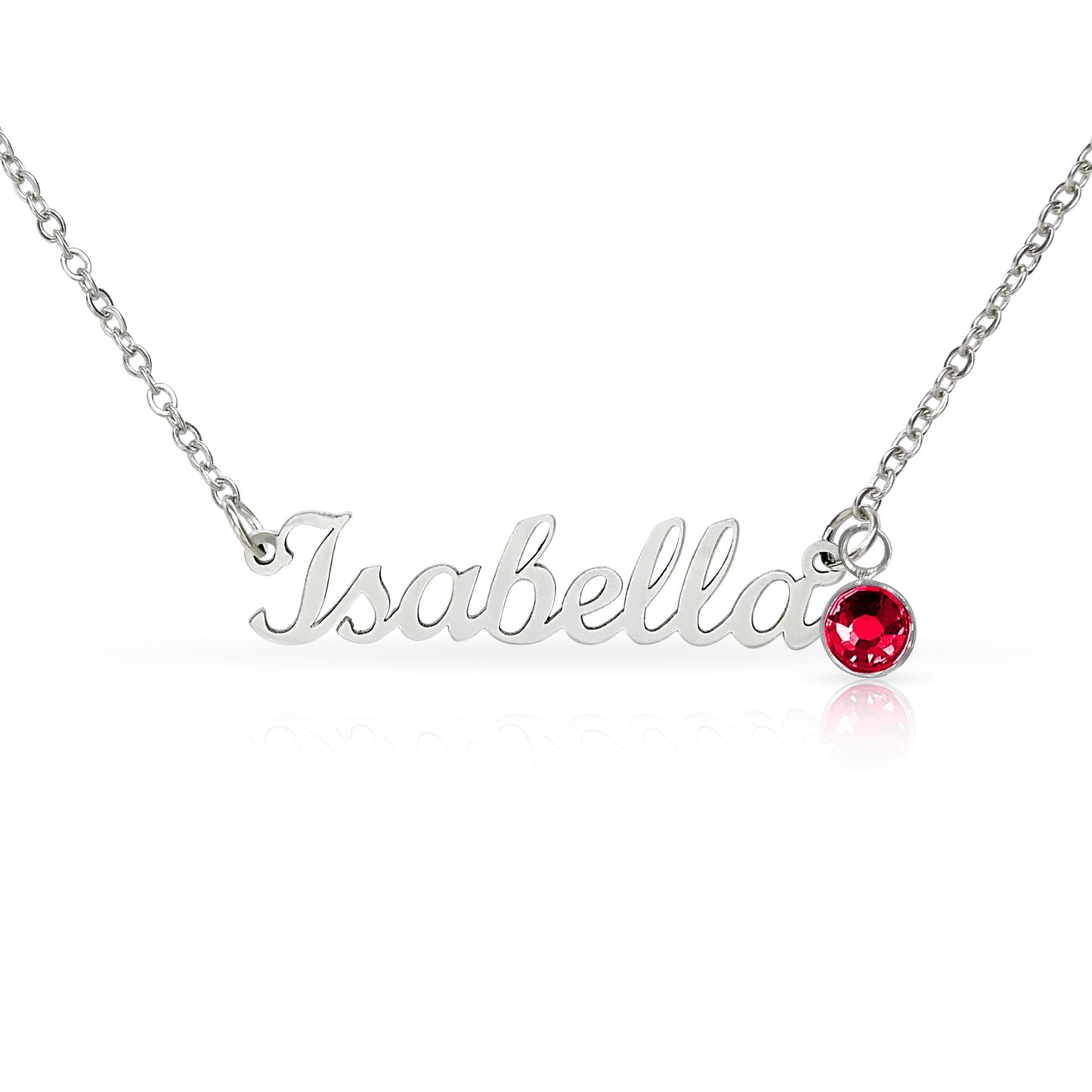 Personalised Name Necklace with Birthstone – 18k Gold Finish | Gift for Her - BH Comfy Cozy