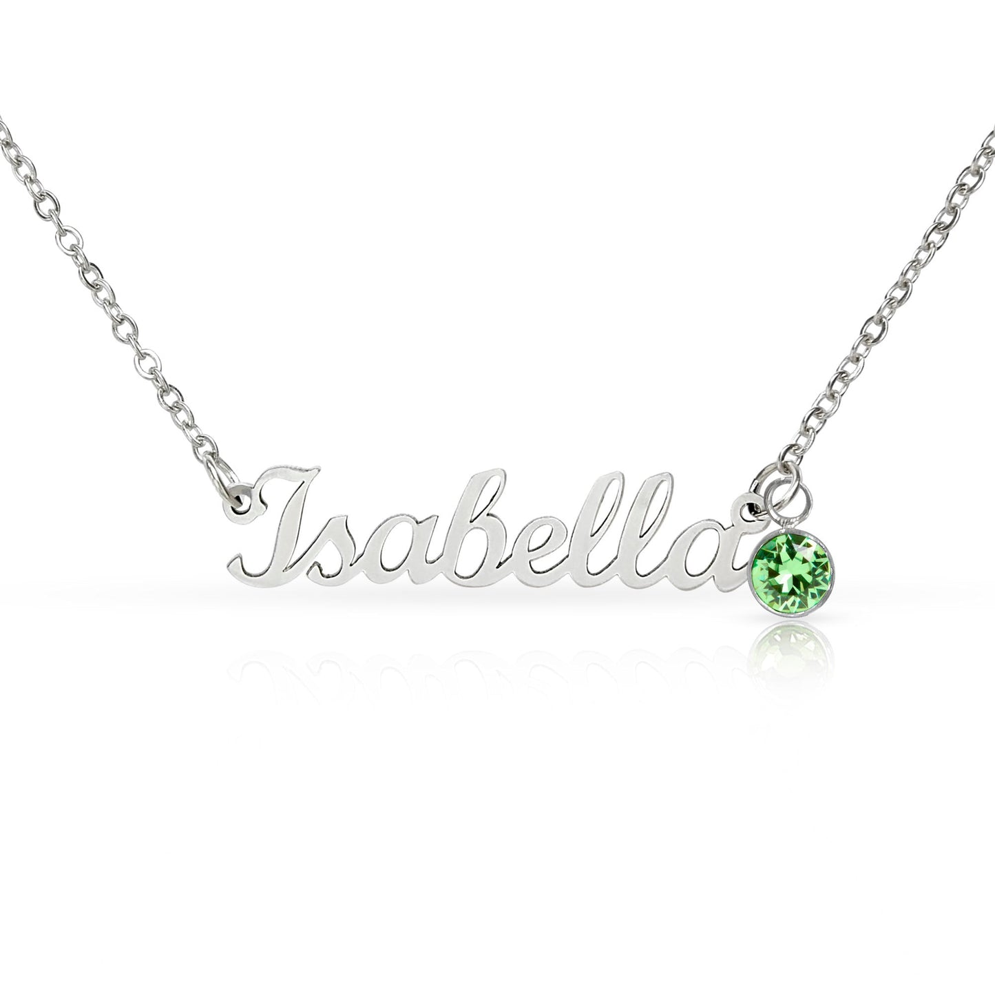 Personalised Name Necklace with Birthstone – 18k Gold Finish | Gift for Her - BH Comfy Cozy