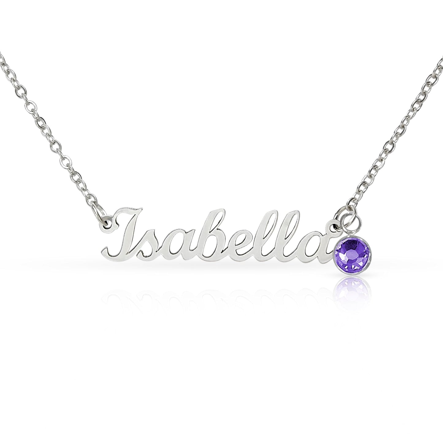Personalised Name Necklace with Birthstone – 18k Gold Finish | Gift for Her - BH Comfy Cozy