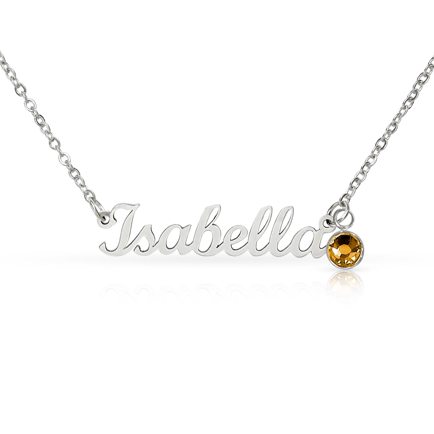 Personalised Name Necklace with Birthstone – 18k Gold Finish | Gift for Her - BH Comfy Cozy