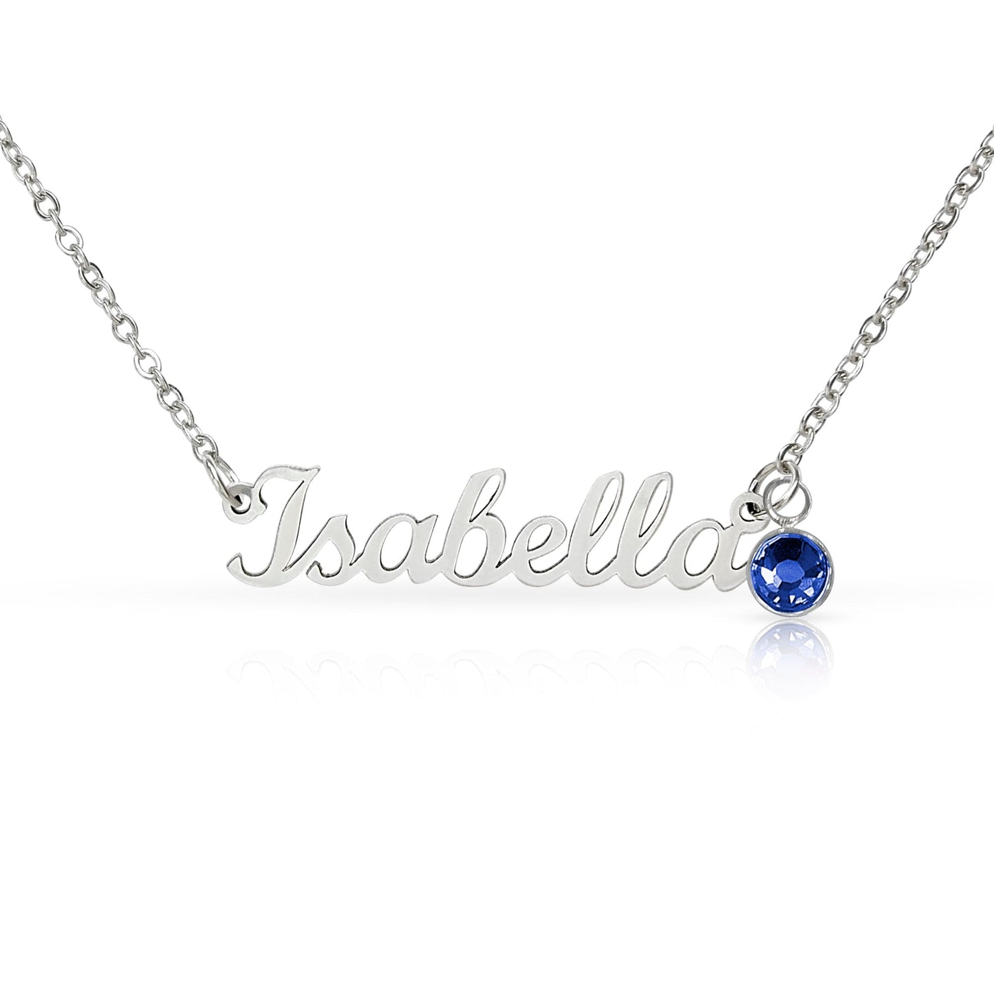 Personalised Name Necklace with Birthstone – 18k Gold Finish | Gift for Her - BH Comfy Cozy
