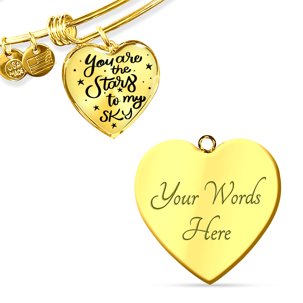 Personalised Photo Heart Bangle Bracelet | Gift for Her - BH Comfy Cozy