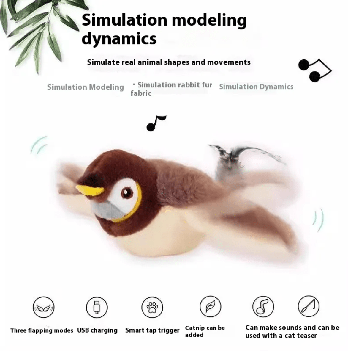 Plush Bird Pet Toy - BH Comfy Cozy