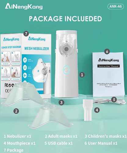 Portable Nebulizer Handheld Asthma Inhaler Device - BH Comfy Cozy