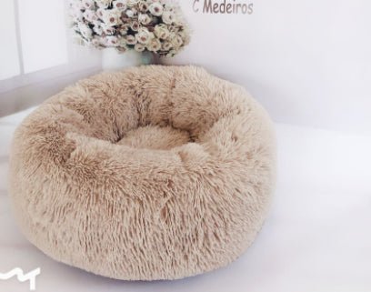 Round Plush Dog Bed for Small Dogs and Puppies - BH Comfy Cozy