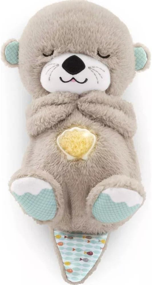 Sound Machine Soothe 'n Snuggle Otter Portable Plush Baby Toy with Sensory Details Music Lights & Rhythmic Breathing Motion - BH Comfy Cozy