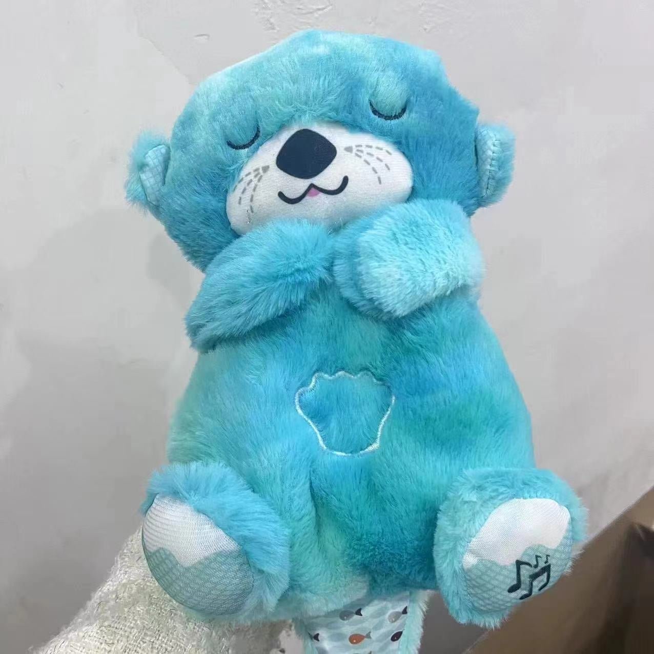Sound Machine Soothe 'n Snuggle Otter Portable Plush Baby Toy with Sensory Details Music Lights & Rhythmic Breathing Motion - BH Comfy Cozy
