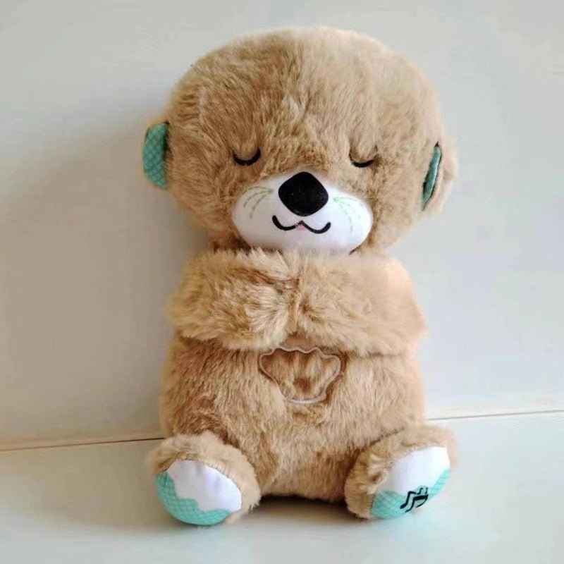 Sound Machine Soothe 'n Snuggle Otter Portable Plush Baby Toy with Sensory Details Music Lights & Rhythmic Breathing Motion - BH Comfy Cozy