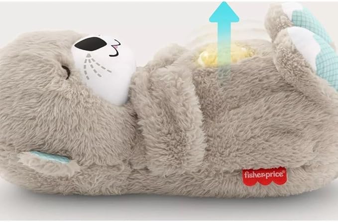 Sound Machine Soothe 'n Snuggle Otter Portable Plush Baby Toy with Sensory Details Music Lights & Rhythmic Breathing Motion - BH Comfy Cozy