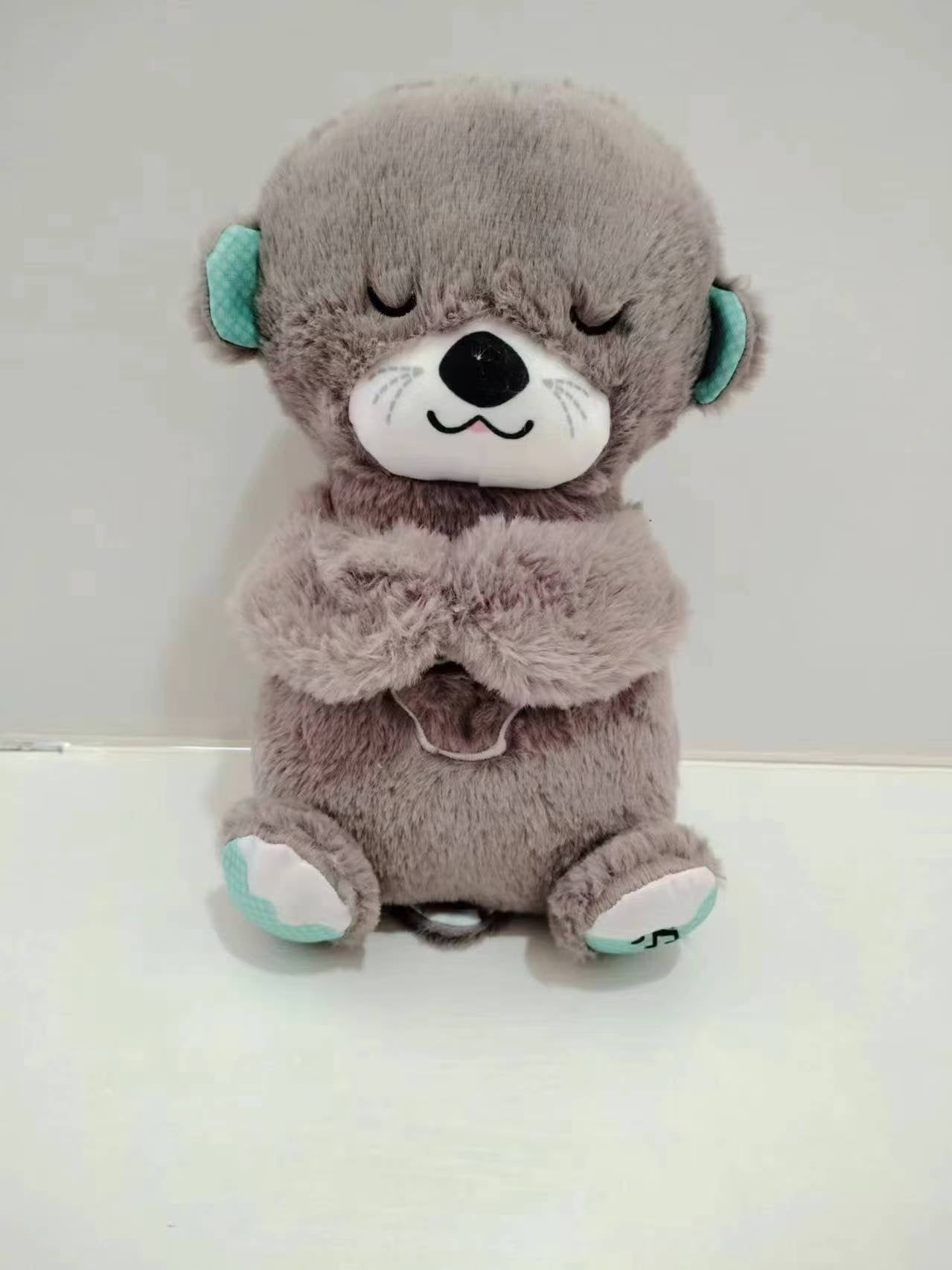 Sound Machine Soothe 'n Snuggle Otter Portable Plush Baby Toy with Sensory Details Music Lights & Rhythmic Breathing Motion - BH Comfy Cozy