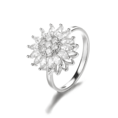 Sunflower Rotation Ring for Anxiety Relief - BH Comfy Cozy
