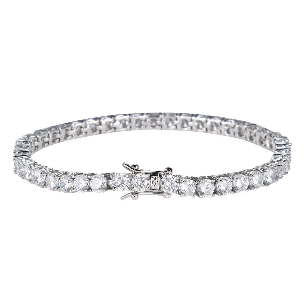 Tennis Chain Copper Zircon Single Row Hip Hop Bracelet - BH Comfy Cozy