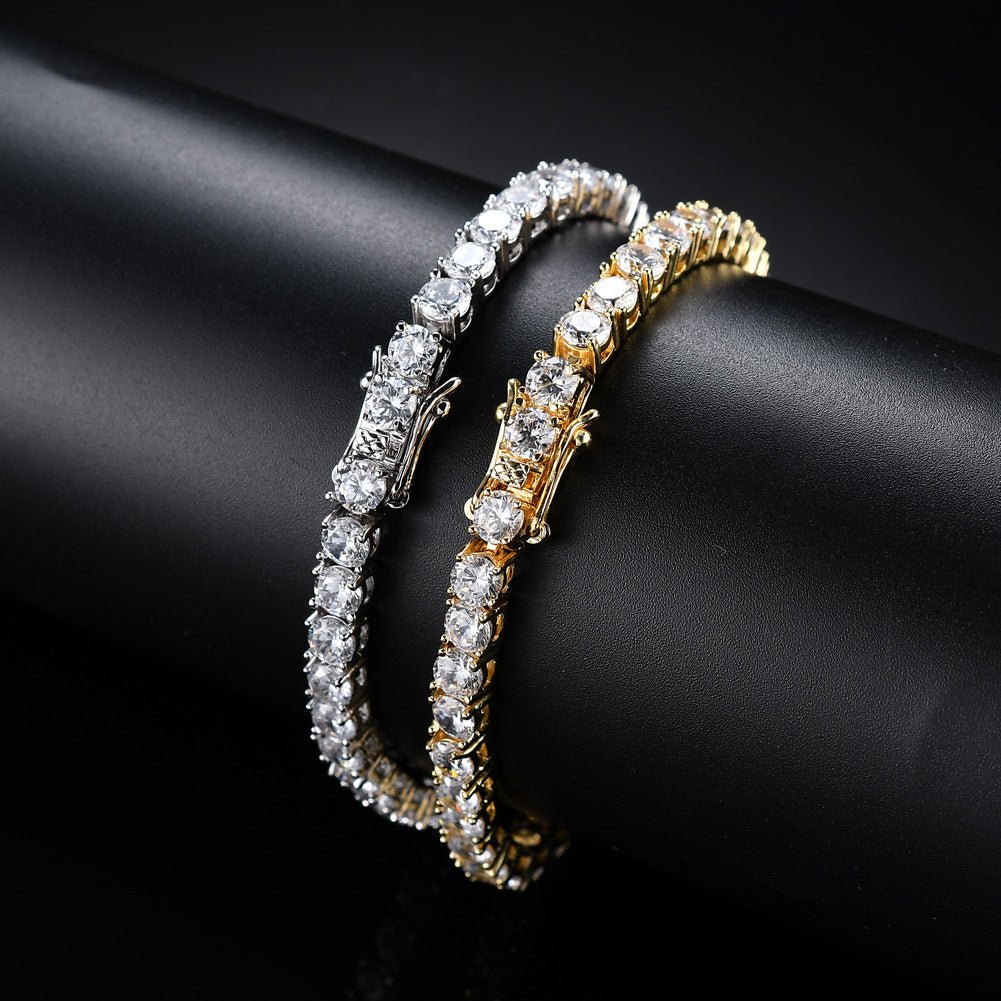 Tennis Chain Copper Zircon Single Row Hip Hop Bracelet - BH Comfy Cozy