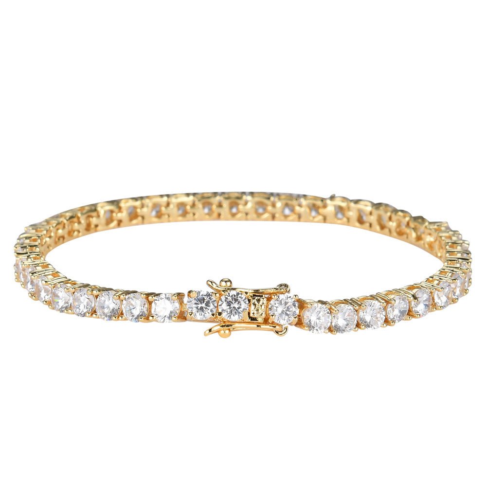 Tennis Chain Copper Zircon Single Row Hip Hop Bracelet - BH Comfy Cozy