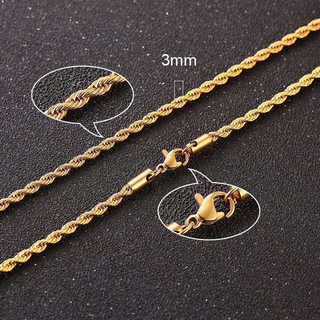 Twisted Rope Figaro Necklaces - BH Comfy Cozy