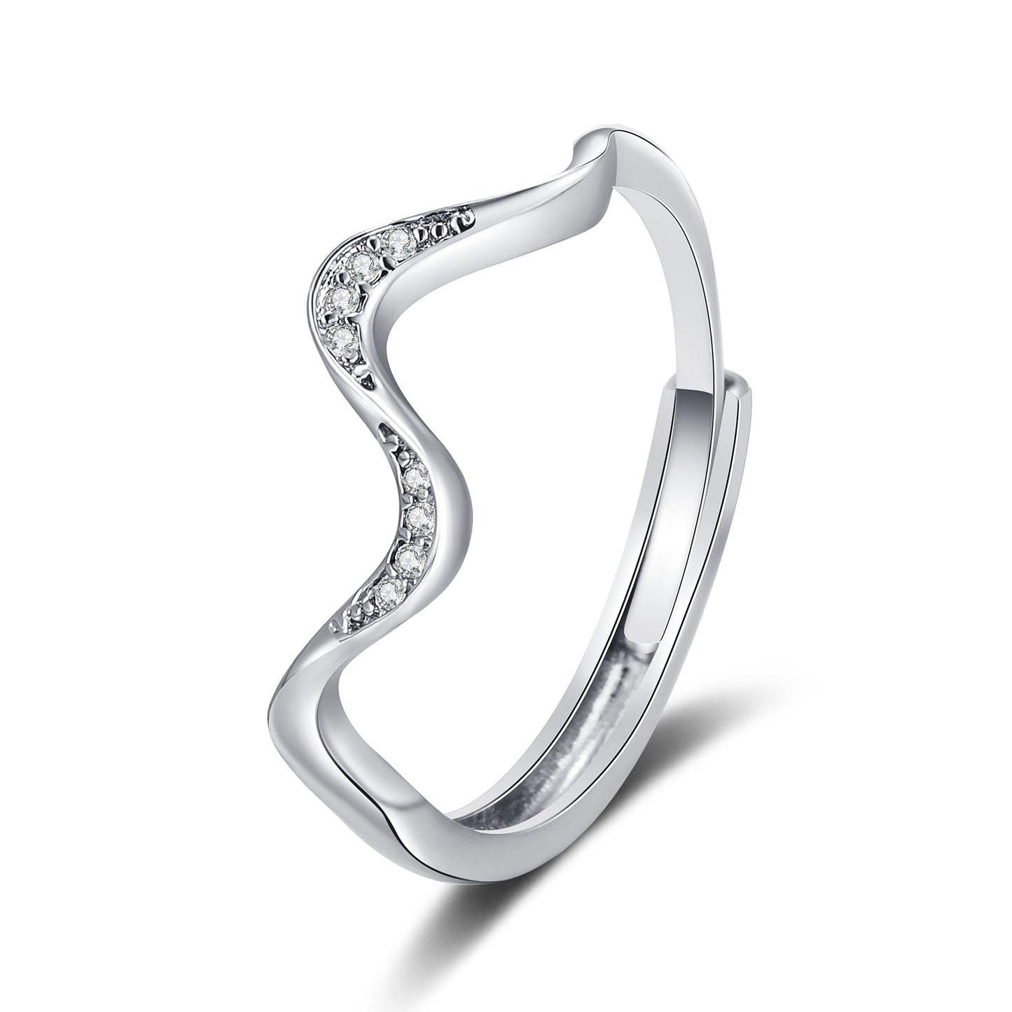 Water Wave Silver Ring in Fashion Design - BH Comfy Cozy