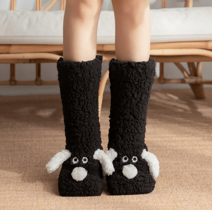 Women’s Plush Dog Socks - BH Comfy Cozy