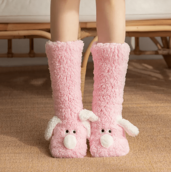 Women’s Plush Dog Socks - BH Comfy Cozy