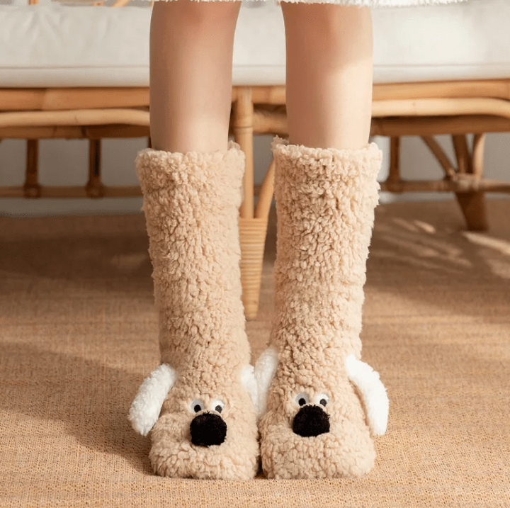 Women’s Plush Dog Socks - BH Comfy Cozy