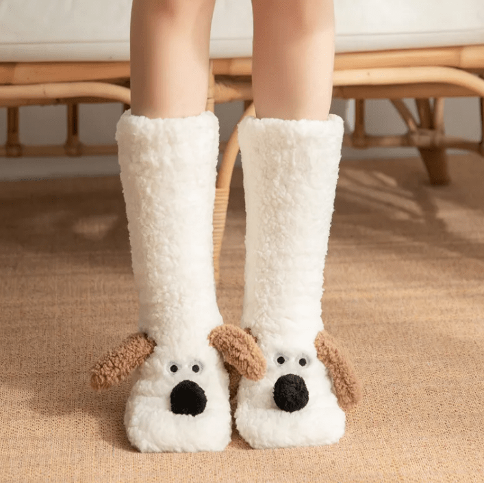 Women’s Plush Dog Socks - BH Comfy Cozy